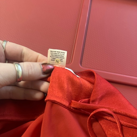 Y2K vintage Victoria’s Secret satin babydoll top bow detail red 1999 size medium - Picture 5 of 7